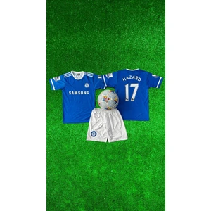 Hazard 17 Chls Mavi Şortlu Çocuk Forması 2’li Takım