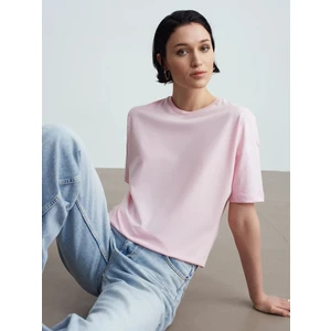 3683 Basic T-Shirt-Toz Pembe
