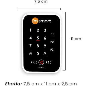 I'm Smart Mini Kapı Alarmı Darbe Sensörlü Dokunmatik Ekran