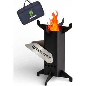 Roket Soba, Rocket Stove, Kamp Ocağı, Odunlu Kamp Sobası Çantalı
