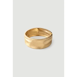 Kalın Manşet Kelepçe Bilezik - Gold