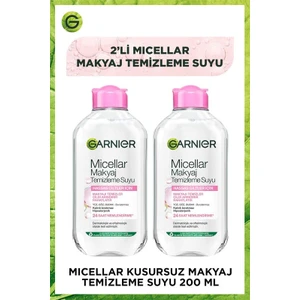 Micellar Kusursuz Makyaj Temizleme Suyu 200 ml 2'li Set Tüm Cilt Tipleri İçin Arındırıcı Etki