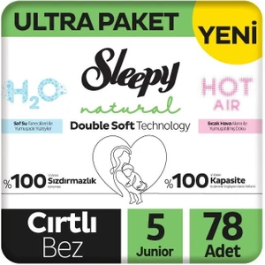 Natural Double Soft 5 Numara Junior 78'li Bebek Bezi