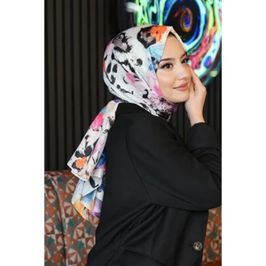 Çiçek Desen Renkli Soft Pamuk Şal