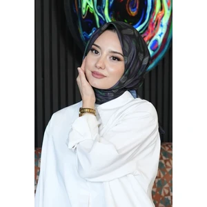 Tüy Desen Mor Soft Pamuk Eşarp - Lila