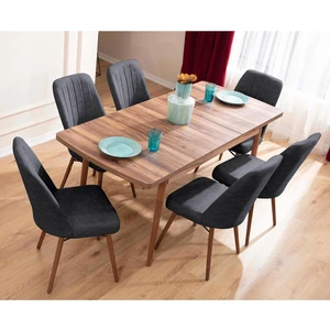 Lidyana 6 Sandalyeli Mutfak Masa Takımı Antrasit