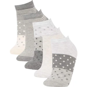 Kadın Desenli 5'li Patik Çorap R8302AZNS