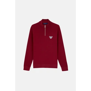 Reflect Studio Koala Supersoft Quarter-Zip Sweatshirt - Bordo