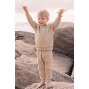 Kapitone Sweatshirt Takım 1-7 Yaş Bej