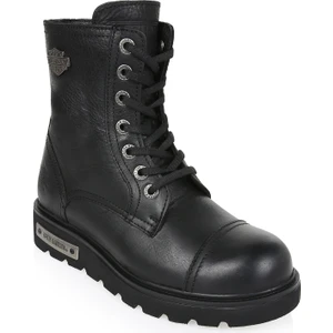 Harley Davidson Tums Siyah Deri Kadın Bot