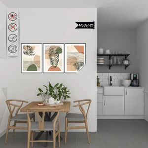 Akıllı Kağıt Statik Tutunma Özellikli Tablo - Poster Modern (Model- 21)