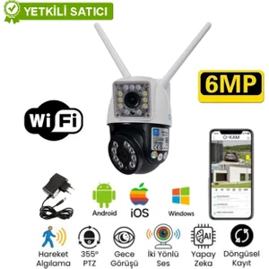 O-Kam 3012 Çift Lens Wifi Ptz Kamera - Adaptör Hediyeli