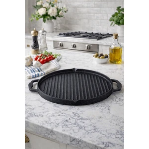 Luxxa Home Riva Elite Çift Taraflı Döküm Tava 34CM Siyah