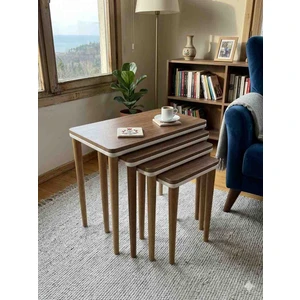 Gofret Oval Serisi 4'lü Çift Katlı Mdf-Lam