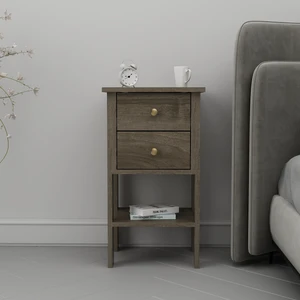 Mobilya Çift Çekmeceli Komodin Ceviz