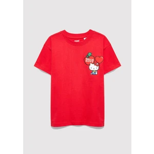 Hello Kitty Baskılı Kırmızı Tişört 7610429-70478