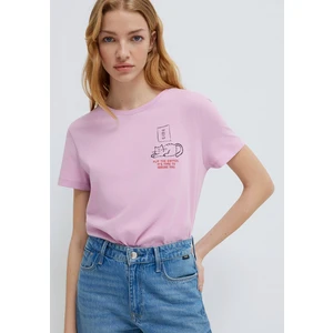 Kedi Baskılı Pembe Tişört 1613722-71039