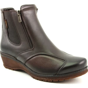 25652 Kadın Kahve Deri Halluks Comfort Bot