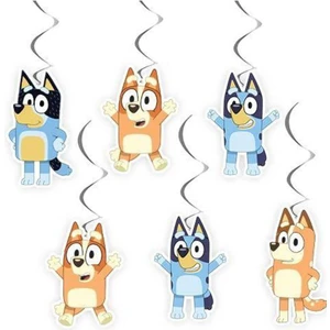 Parti Show Bluey Asma Süs - 6 Adet