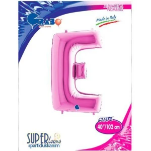 Parti Show E - Harf Folyo Balon Pembe (100 Cm)