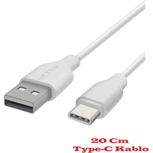 TY Tech Type C Kısa Powerbank Şarj ve Data Kablosu - 20 cm