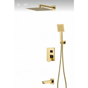 Banyo Bataryası Dahil Ankastre Panel Duş Seti Siyah