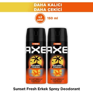 Spray Erkek Deodorant Sunset Fresh 150 ml X2