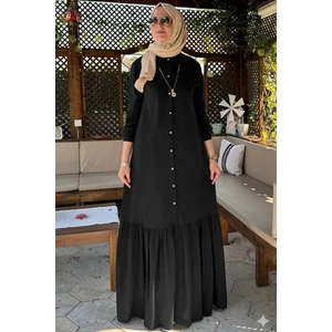 Rabia Şamlı Süreyya Gömlek Elbise Siyah