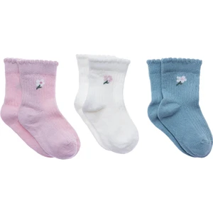 Hellobaby Erkek Bebek 3lü Soket Çorap Çiçek Baskılı