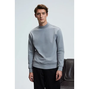 QUILLA Erkek Yarım Balıkçı Basic Gri Sweatshirt