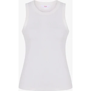 Beyaz Halter Yaka Pamuklu Atlet