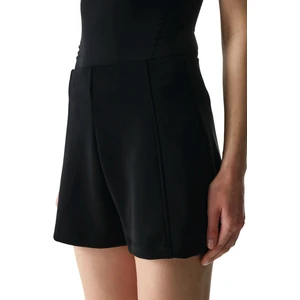 Siyah Yüksek Bel Modal Şort