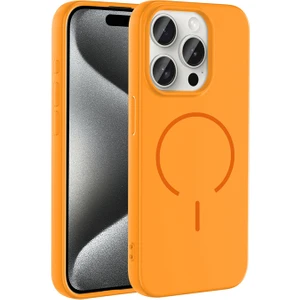 iPhone 15 Pro Max Kılıf Magsafeli Premium Meta Silikon Kapak