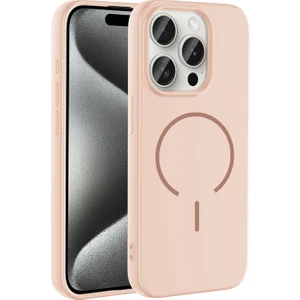 iPhone 15 Pro Kılıf Magsafeli Premium Meta Silikon Kapak