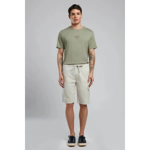Lee Cooper Jogger Cargo Erkek Dokuma Şort Taş