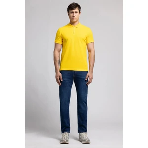 Lee Cooper Basıc Erkek Polo Yaka Pike T-Shirt Sarı