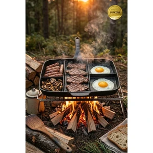 Premium 5 Gözlü Döküm Kamp&piknik Tava