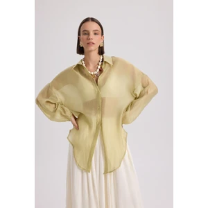 Lyra Oversize Yeşil Gömlek