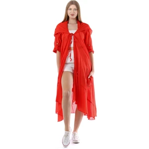 Nar Çiçeği Kadın Cadı Kapüşonlu Bohem Kaftan