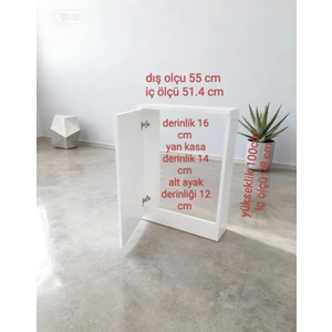 Boru Gizleme Dolabı 55*100 Beyaz