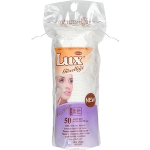 50 Adet Lux Makyaj Waterjet Disk Pamuk Mendil 100% Saf Pamuk ile Hassas Ciltler İçin Uygun