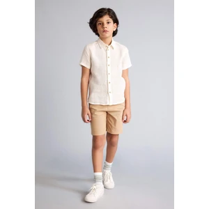 %100 Pamuk Cepli Basic Gabardin Şort Erkek Çocuk C2955A826SM