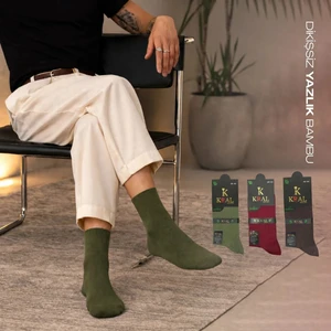 Kral Socks 3 Çift Erkek Bambu Dikişsiz Soket Çorap