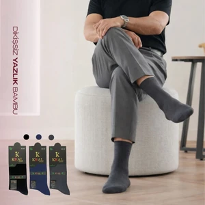 Kral Socks 3 Çift Erkek Bambu Dikişsiz Soket Çorap