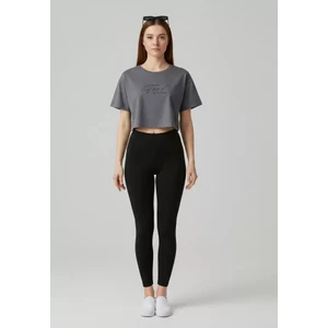 Kadın Crop Tişört - Oversize Krop Tişört