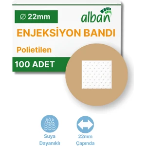 Enjeksiyon Flaster 22MM 100 Adet Tekli Paket
