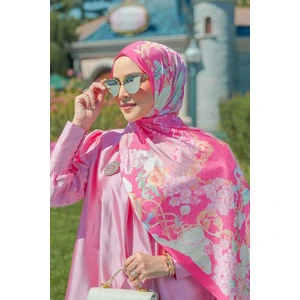 Wonderland Saten Şal - Raspberry