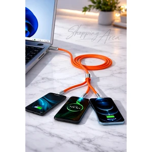 Shopping Area Çoklu Şarj Kablosu 3’ü 1 Arada (3 In 1) | Type-C + Lightning + Micro USB