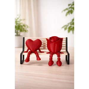 Kalp ve Lale Şeklinde Biblo 2 Adet