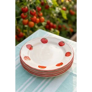 Pomodoro Stoneware 4'lü Pasta Tabağı Seti 21 cm